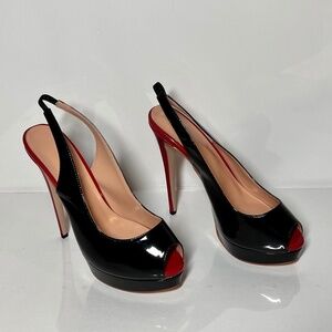 JOY IN LOVE Peep Toe Slingbacks Heeled Pumps